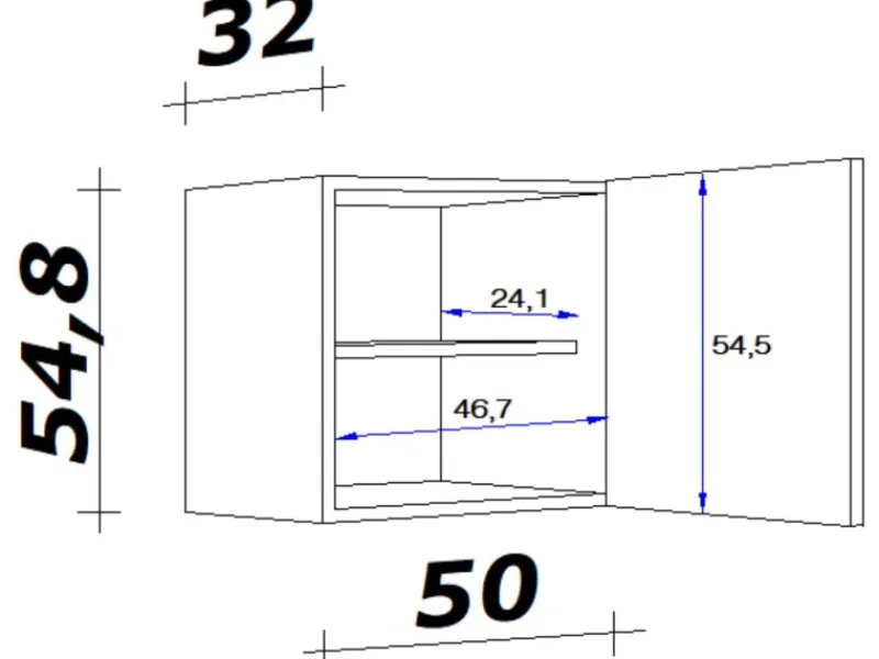 Flex-Well Exclusiv Küchenschränke<Küchen-Oberschrank Vintea 50 cm Magnolie matt - Lancelot Oak