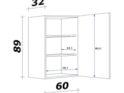 Online Flex-Well Exclusiv Küchen-Oberschrank Cara 60x 89cm Artisan Eiche Nachbildung