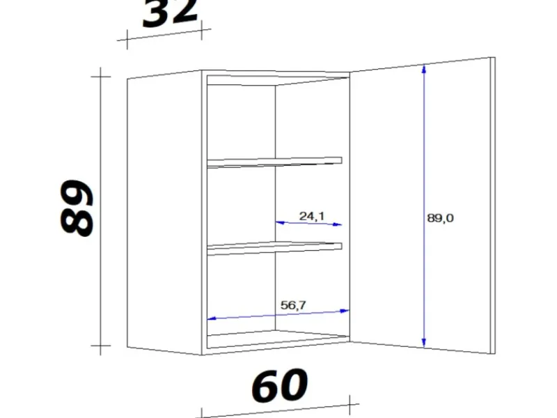 Online Flex-Well Exclusiv Küchen-Oberschrank Cara 60x 89cm Artisan Eiche Nachbildung