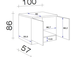 Flex-Well Exclusiv Küchen-Spülenunterschrank Joelina 100 cm< Küchenschränke