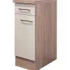 Flex-Well Exclusiv Küchenschränke<Küchen-Unterschrank Orlando 30 cm Kaschmir Glanz-Sonoma Eiche