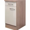 Discount Flex-Well Exclusiv Küchen-Unterschrank Orlando 40 cm Kaschmir Glanz-Sonoma Eiche
