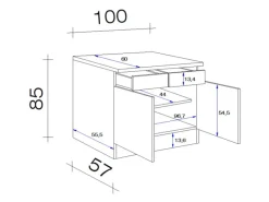 Online Flex-Well Exclusiv Küchen-Unterschrank Cara 100 cm Schilfgrün matt Artisan Eiche