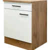 Flex-Well Exclusiv Küchen-Unterschrank Vintea 60 cm Magnolie matt - Lancelot Oak