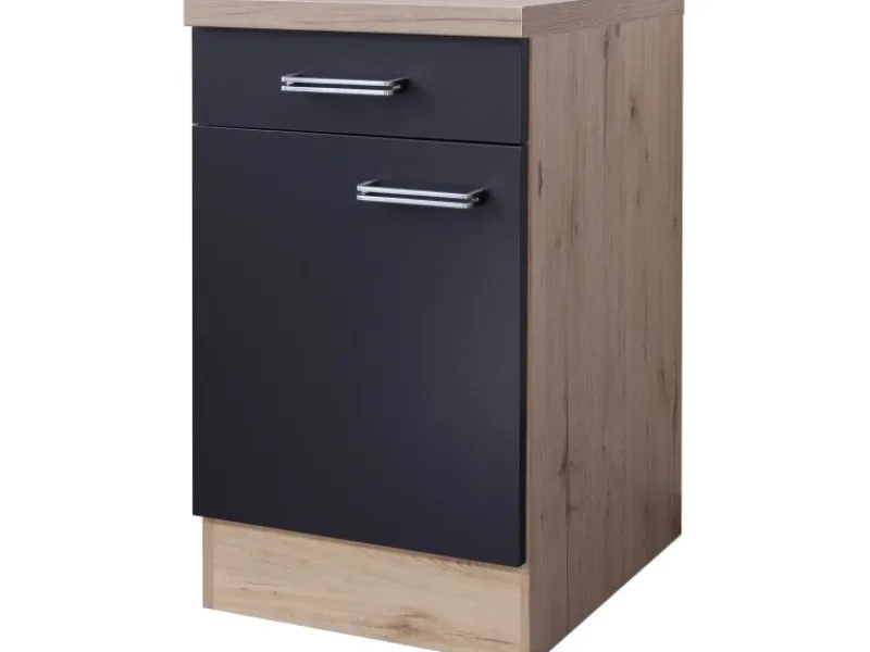Flex-Well Exclusiv Küchen-Unterschrank Lara 50 cm -San Remo Eiche< Küchenschränke