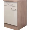 Flex-Well Exclusiv Küchenschränke<Küchen-Unterschrank Orlando 50 cm Kaschmir Glanz-Sonoma Eiche