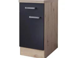 Flex-Well Exclusiv Küchen-Unterschrank Lara 40 cm -San Remo Eiche< Küchenschränke