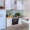 Flex-Well Exclusiv Küchenzeile Valero 220 cm Hochglanz Weiß-Sonoma Eiche< Einbauküchen|Kochfelder