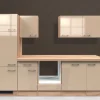 Sale Flex-Well Exclusiv Küchenzeile Orlando 280 cm ohne E-Geräte Kaschmir Glanz