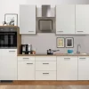 Flex-Well Exclusiv Küchenzeile Vintea 280 cm Magnolia-Lancelot Oak< Kochfelder|Kühlschränke