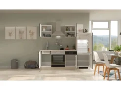Hot Flex-Well Exclusiv Küchenzeile Lara 220 cm Anthrazit - San Remo Eiche
