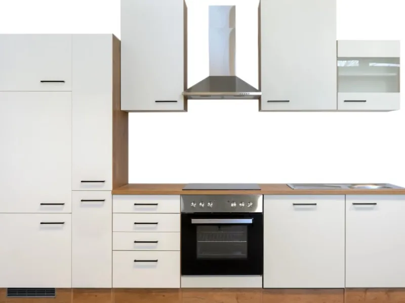 Flex-Well Exclusiv Einbauküchen<Küchenzeile Vintea 310 cm Magnolia-Lancelot Oak