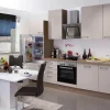 Flex-Well Exclusiv Küchenzeile Orlando 280 cm Kaschmir Glanz-Sonoma Eiche< Kochfelder|Kühlschränke