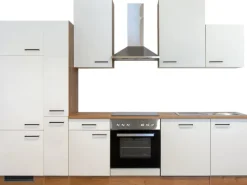 Flex-Well Exclusiv Kochfelder|Kühlschränke<Küchenzeile Vintea 310 cm Magnolia-Lancelot Oak