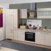 Discount Flex-Well Exclusiv Küchenzeile Orlando 300 cm Kaschmir Glanz-Sonoma Eiche