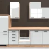 Flex-Well Exclusiv Küchenschränke|Einbauküchen<Küchenzeile Valero 280 cm ohne E-Geräte Hochglanz Weiß