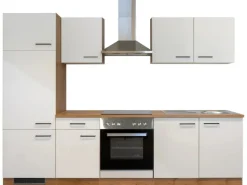 Flex-Well Exclusiv Küchenzeile Vintea 270 cm Magnolia-Lancelot Oak< Einbauküchen|Kühlschränke