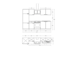 Flex-Well Exclusiv Einbauküchen<Küchenzeile Cara 270 cm Schilfgrün matt - Artisan Eiche