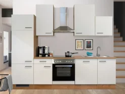 Flex-Well Exclusiv Kühlschränke|Kochfelder<Küchenzeile Vintea 280 cm Magnolia-Lancelot Oak