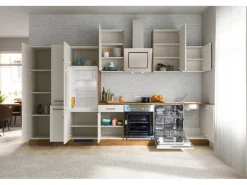 Flex-Well Exclusiv Kühlschränke<Küchenzeile Vintea 360 cm Magnolia matt - Lancelot Oak