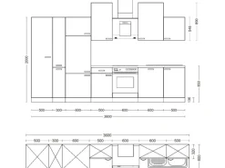 Flex-Well Exclusiv Kühlschränke<Küchenzeile Vintea 360 cm Magnolia matt - Lancelot Oak