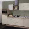 Flex-Well Exclusiv Kochfelder|Kühlschränke<Küchenzeile Orlando 270 cm Kaschmir Glanz-Sonoma Eiche NB