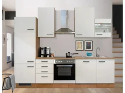 Discount Flex-Well Exclusiv Küchenzeile Vintea 280 cm Magnolia-Lancelot Oak