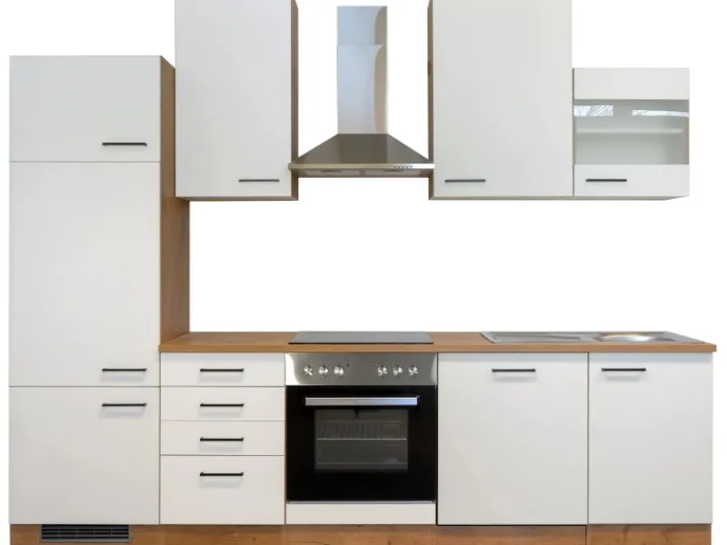 Discount Flex-Well Exclusiv Küchenzeile Vintea 280 cm Magnolia-Lancelot Oak