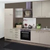 Flex-Well Exclusiv Küchenzeile Orlando 270 cm Kaschmir Glanz-Sonoma Eiche