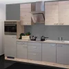 Flex-Well Exclusiv Küchenzeile Arizona 270 cm Quarz-Cubanit-San Remo Eiche NB< Kühlschränke