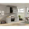 Flex-Well Exclusiv Einbauküchen<Küchenzeile 1701-017 Lund 220 cm Lichtgrau glänzend-Rauchgrau