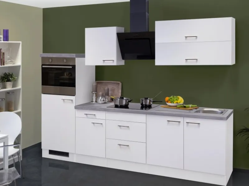 Outlet Flex-Well Exclusiv Küchenzeile Joelina 270 cm Weiß