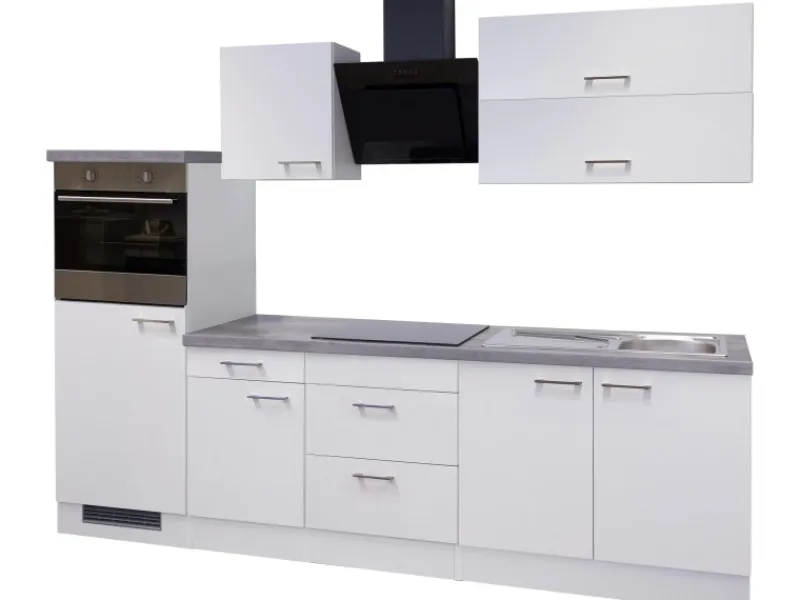 Outlet Flex-Well Exclusiv Küchenzeile Joelina 270 cm Weiß