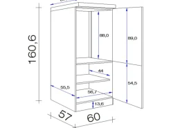 Flex-Well Exclusiv Kühlschrank-Einbauschrank Morena mit Kühlschrank EEK: F< Kühlschränke|Küchenschränke