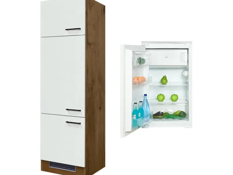 Flex-Well Exclusiv Kühlschrank-Einbauschrank Vintea mit Kühlschrank EEK: F< Küchenschränke