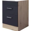 Flex-Well Exclusiv Kochstellenschrank Lara 60cm ohne Arbeitsplatte Anthra. -< Küchenschränke