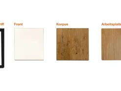 Flex-Well Exclusiv Einbauküchen<Musterpaket Küchenzeile Vintea Magnolia-Lancelot Oak NB