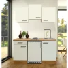 Flex-Well Exclusiv Single-Küchen|Pantryküchen<Singleküche Vintea 150 cm Magnolia-Lancelot Oak