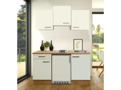 Flex-Well Exclusiv Single-Küchen|Pantryküchen<Singleküche Vintea 150 cm Magnolia-Lancelot Oak