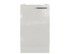 New Flex-Well Exclusiv Spülenschrank SPU 50 Lund 50cm Lichtgrau glänzend-Rauchgrau