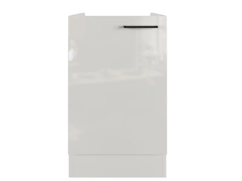 New Flex-Well Exclusiv Spülenschrank SPU 50 Lund 50cm Lichtgrau glänzend-Rauchgrau