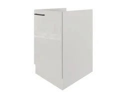 New Flex-Well Exclusiv Spülenschrank SPU 50 Lund 50cm Lichtgrau glänzend-Rauchgrau