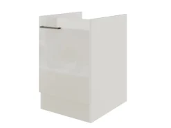 New Flex-Well Exclusiv Spülenschrank SPU 50 Lund 50cm Lichtgrau glänzend-Rauchgrau