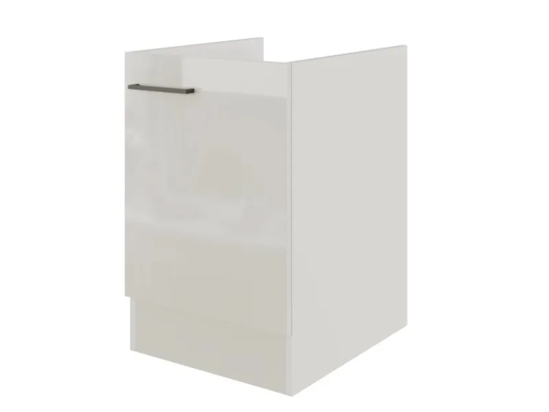 New Flex-Well Exclusiv Spülenschrank SPU 50 Lund 50cm Lichtgrau glänzend-Rauchgrau