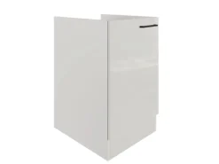 New Flex-Well Exclusiv Spülenschrank SPU 50 Lund 50cm Lichtgrau glänzend-Rauchgrau