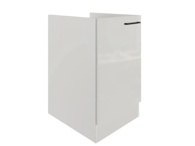 New Flex-Well Exclusiv Spülenschrank SPU 50 Lund 50cm Lichtgrau glänzend-Rauchgrau
