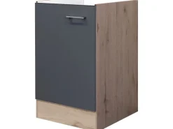 Hot Flex-Well Exclusiv Spülenunterschrank Morena 50 cm ohne Arbeitsplatte Basaltgrau
