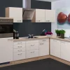 Clearance Flex-Well Exclusiv Winkelküche Orlando 280x170 cm Kaschmir Glanz-Sonoma Eiche