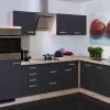 Flex-Well Exclusiv Winkelküche Lara 280 x 170 cm Anthrazit Matt-San Remo Eiche< Winkelküchen|Einbauküchen