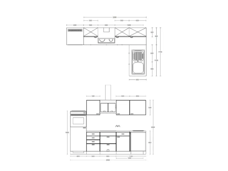Flex-Well Exclusiv Winkelküchen<Winkelküche Lund 280 x 170 cm Lichtgrau glänzend-Rauchgrau